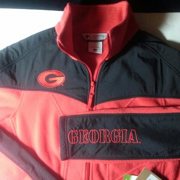 Columbia Jackets & Blazers - NWT Columbia Georgia Bulldogs Womens Fleece Sz L